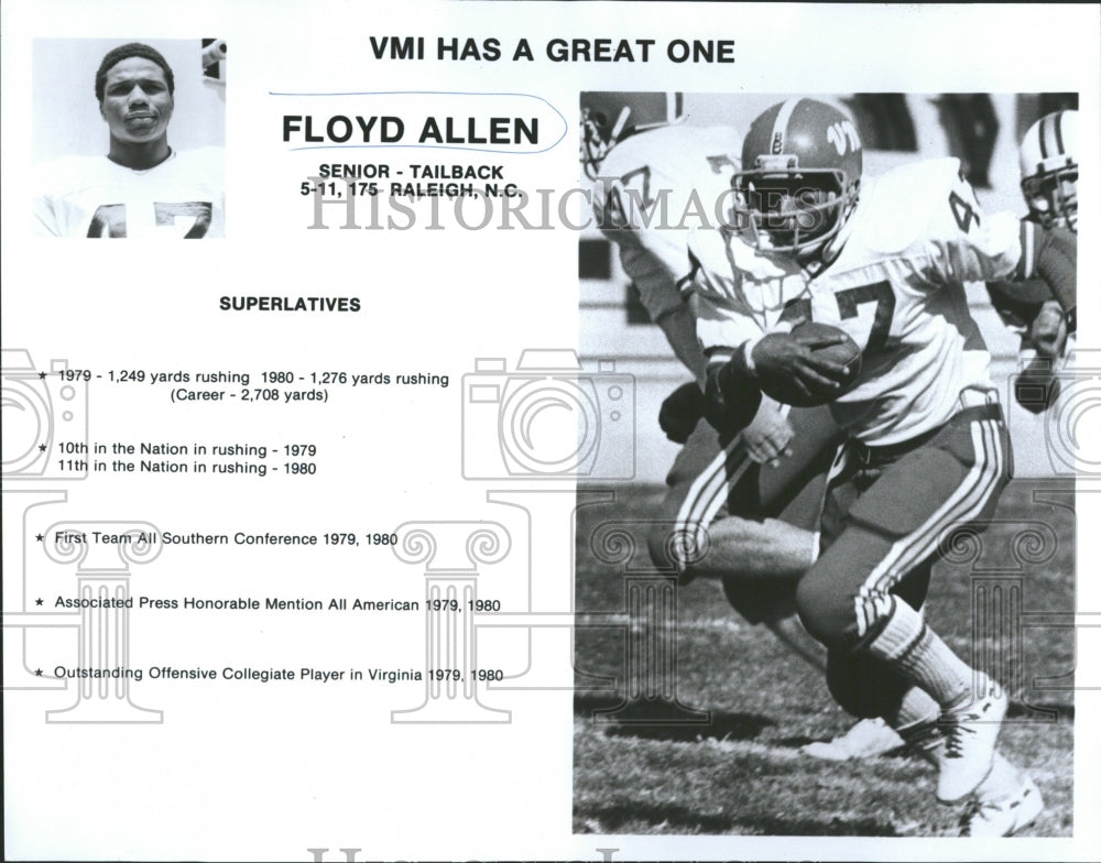 1991 Floyd Allen Senior Tailback, Raleigh N.C. - Historic Images