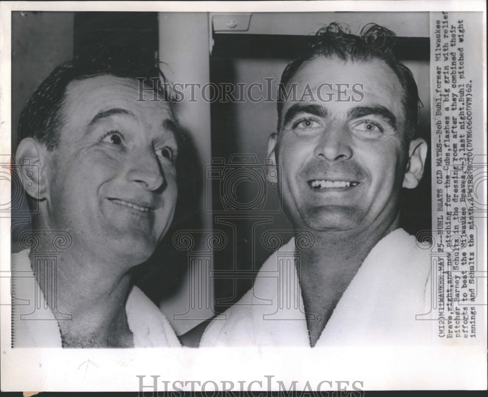 1962 Press Photo Buhl Beats Old Mate Bob Buhl Milwaukee Brave - Historic Images