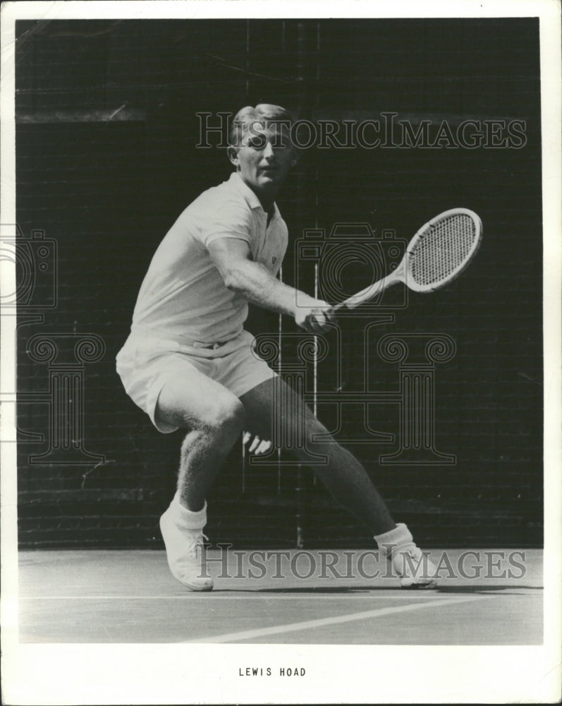 1958 Press Photo Lewis Hoad Swings His Racket - RRQ70571 - Historic Images