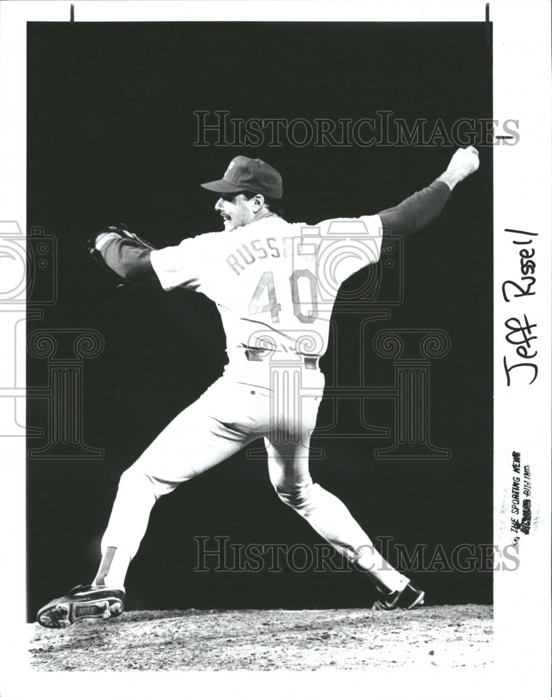 1987 Jeff Russell Pitcher Texas Rangers - Historic Images