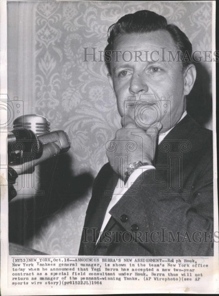 1964 Ralph Houk New York Yankees General Manager Berra - Historic Images