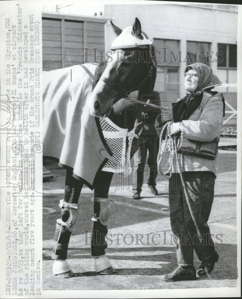 1968 The oldest woman to compete in Olympics, Mrs. Lorna Johnstone - Historic Images