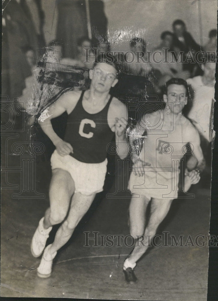 1947 Press Photo Carl Jo Carl Joyce Athletic Participated Race - Historic Images