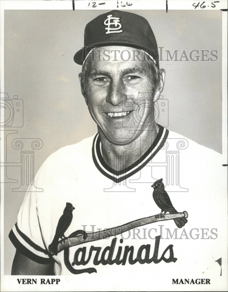 1978 Vern Rapp Manager for the St Louis Cardinals - Historic Images