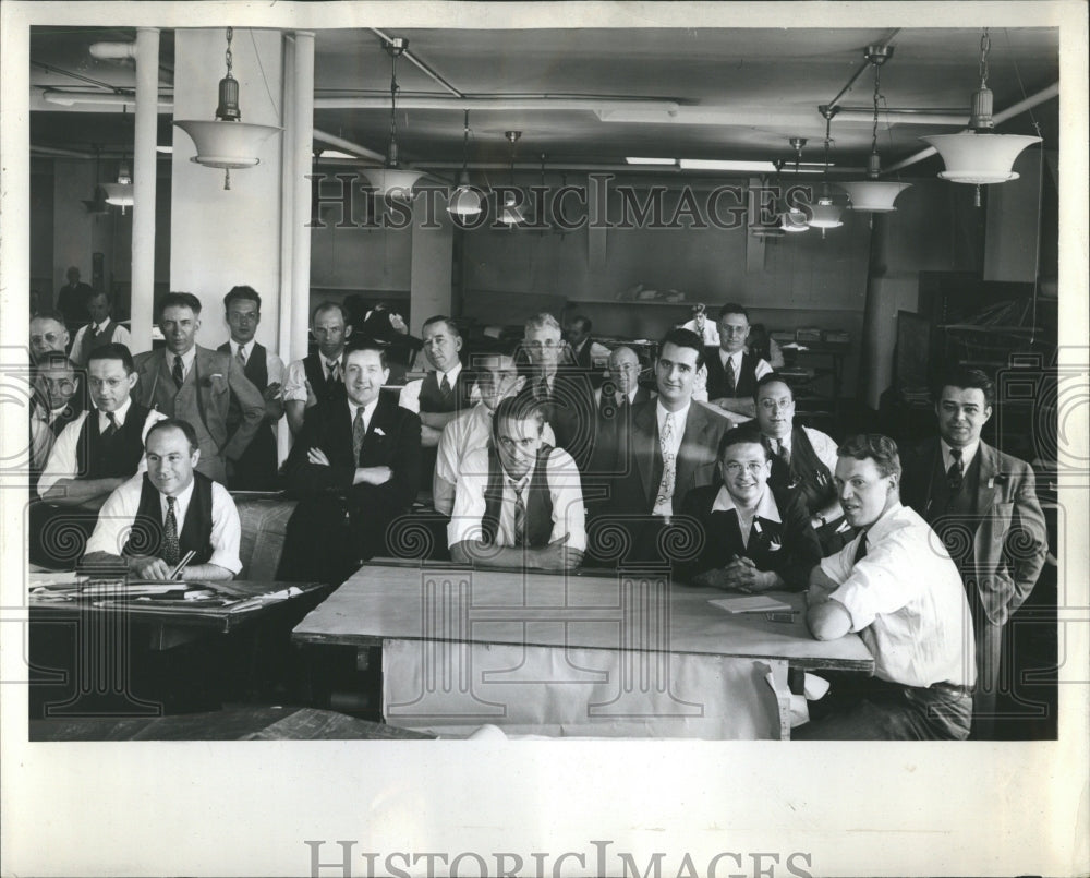 1937 Strike draftsmen Michigen Ave - Historic Images