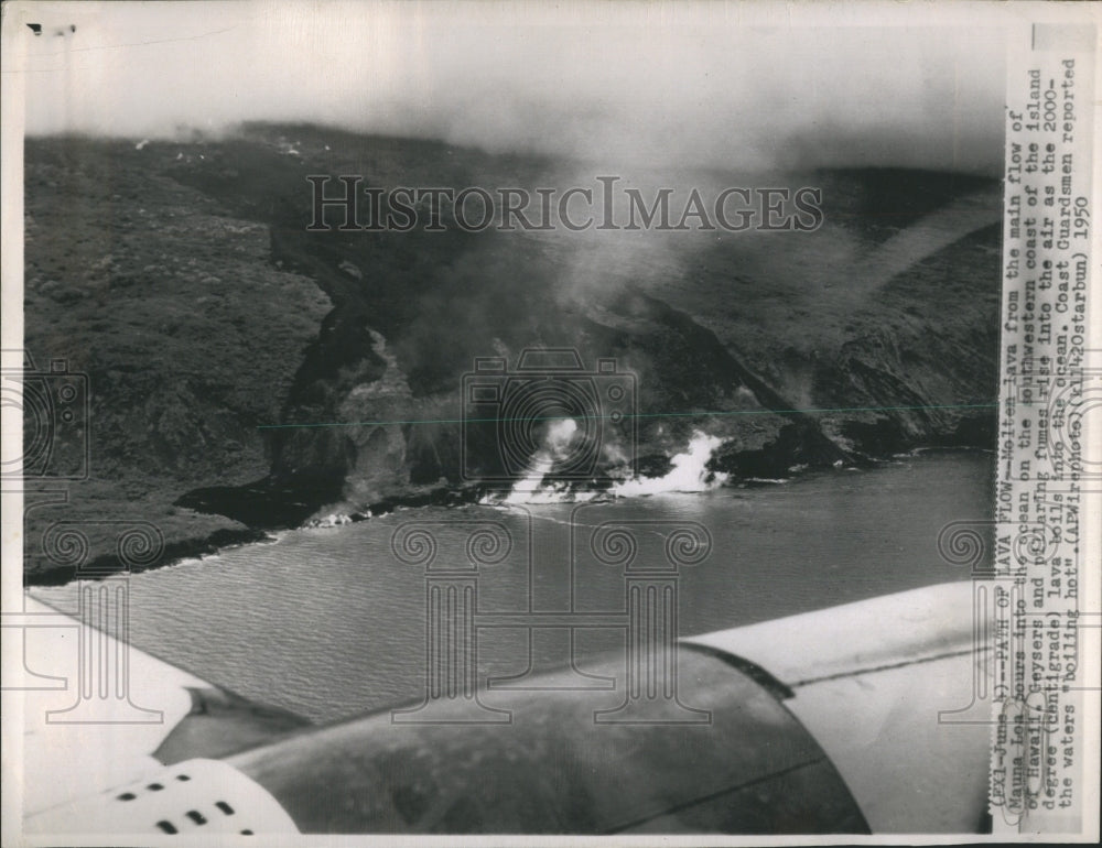 1950 Press Photo Mauna Kea Molten Lava Southwestern - Historic Images