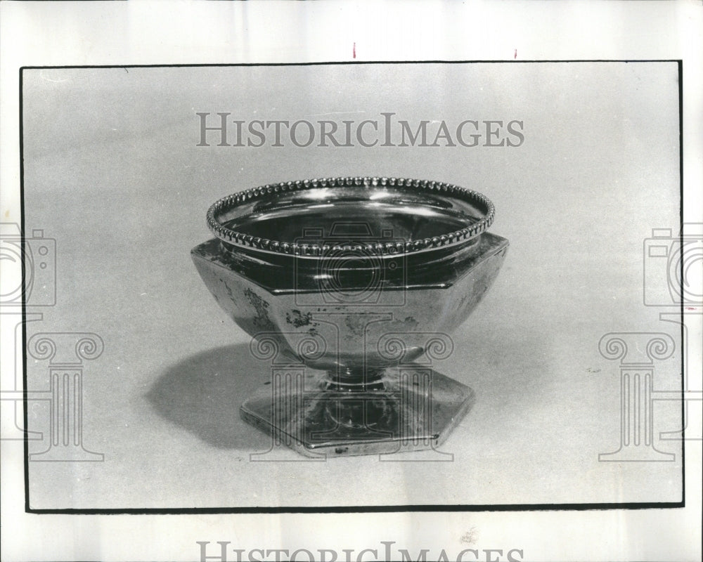 1972 Antique Chicago Bowl Silver China - Historic Images
