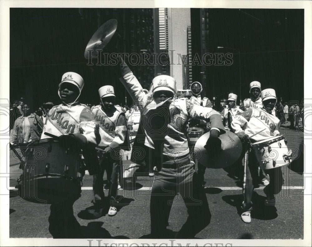 1988 Chicago Anti Litter Parade Police - Historic Images