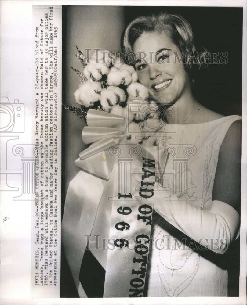 1965 Texas Cotton Queen Nancy Bernard - Historic Images
