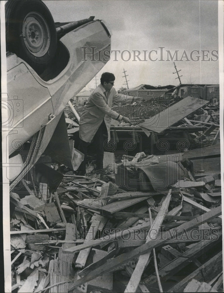 1967 Press Photo Tornado Damage - Historic Images