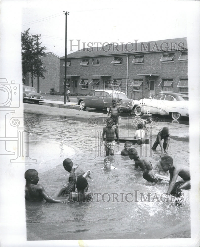 1957 Fire Hydrant Play Grace Abbott Row - Historic Images