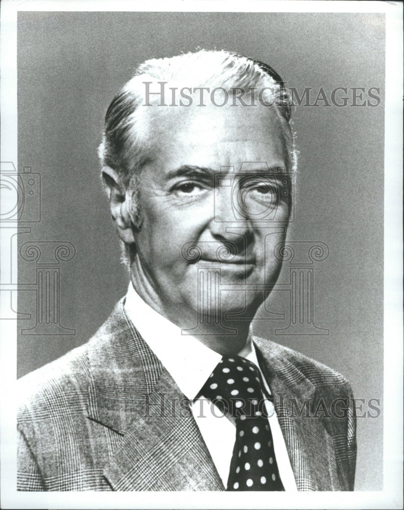 1973 Press Photo Howard Smith ABC Evening News - Historic Images