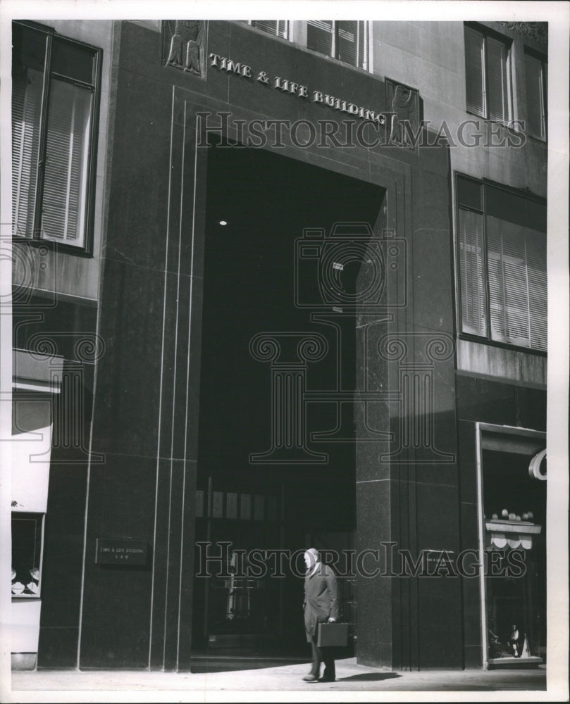 1963 Press Photo Time Life Building Tall Black Marble - Historic Images