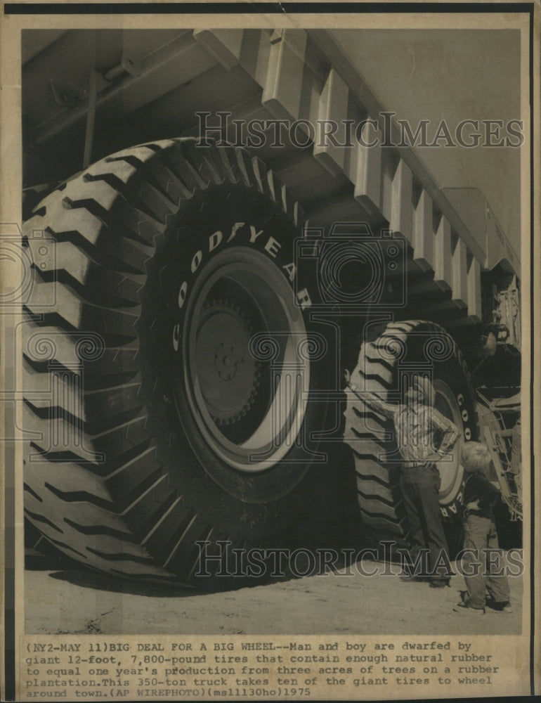 1975 Natural Rubber Tires 350 Ton Truck - Historic Images