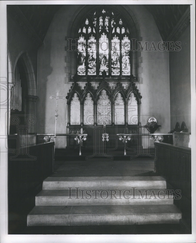 1940 Press Photo Trinity Episcopal Detroit Church Altar - Historic Images