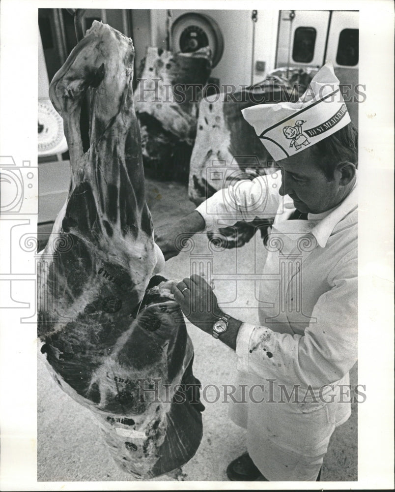1974 Buffalo Meat John Swanson Morton Grove - Historic Images
