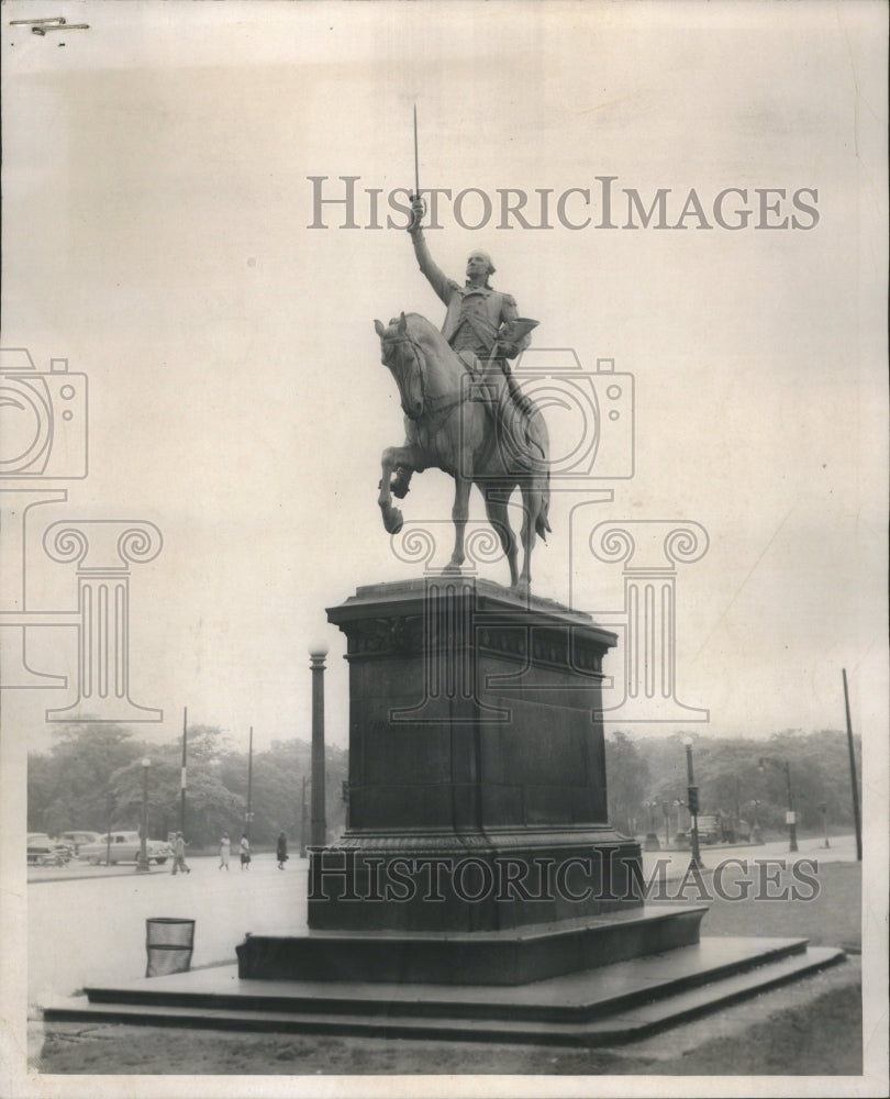 1957 Statue George Washington Park - Historic Images