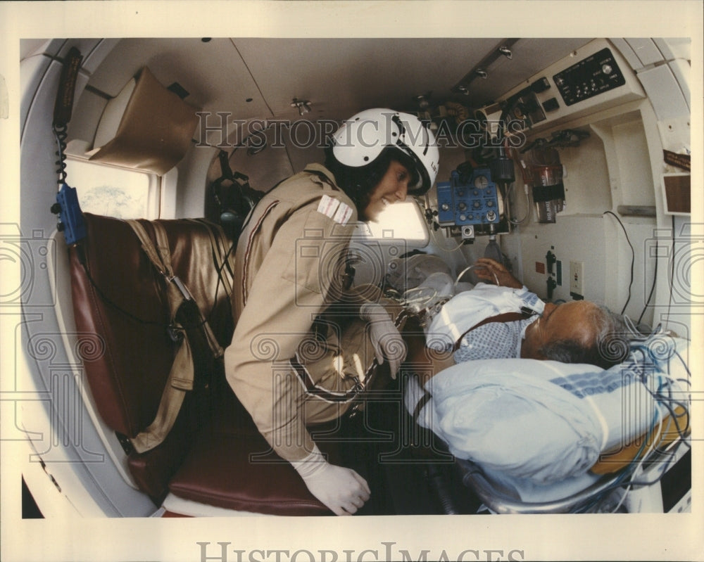 1992 Jeanette Crescenzo Helicopter Patient - Historic Images