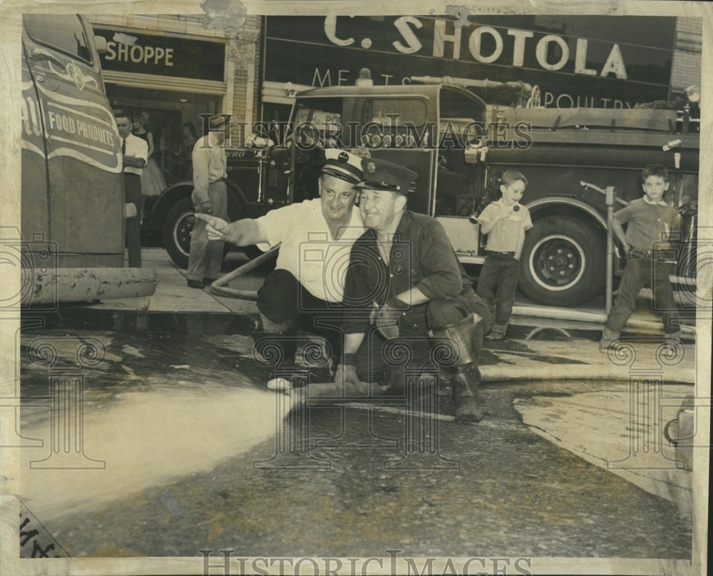 1957 Pumps Draining Flood Water in Cicero - Historic Images