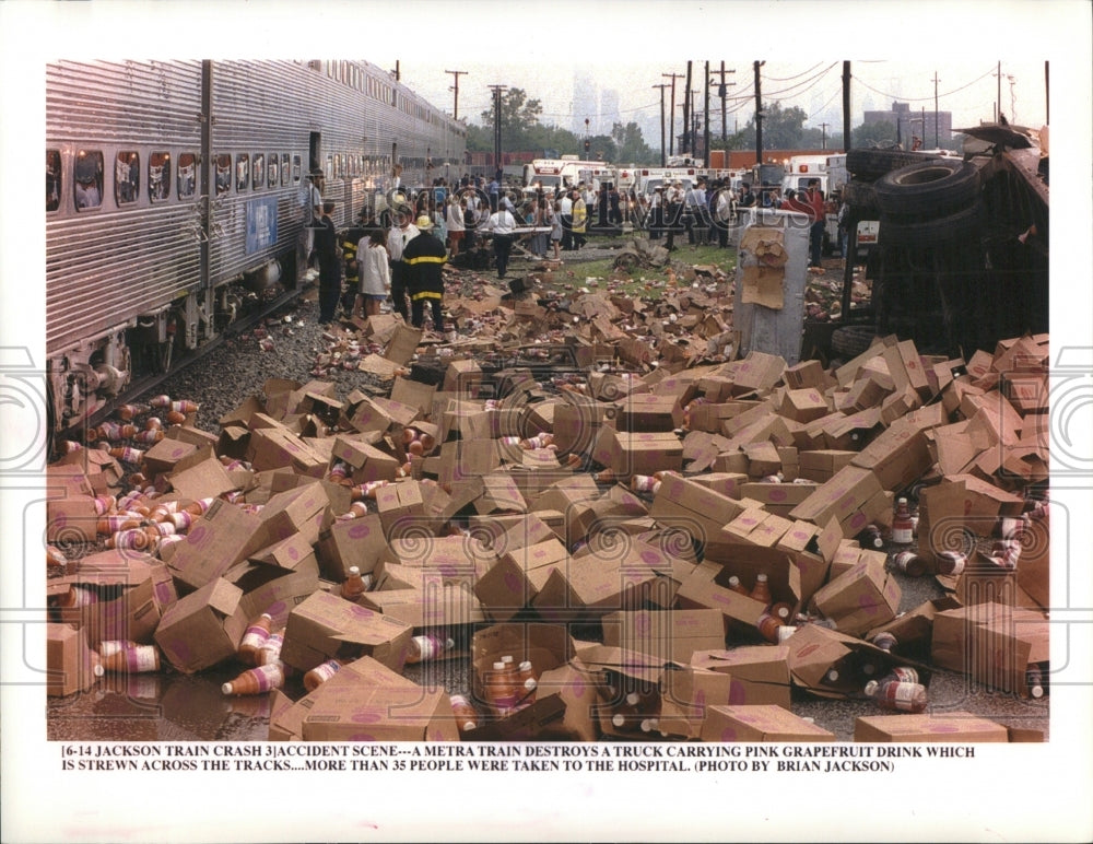 1994 Metra train collided with juice truck - Historic Images