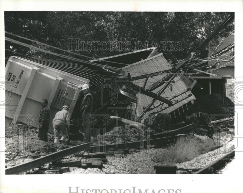 1991 Train Wreck Northern Indiana Public - Historic Images