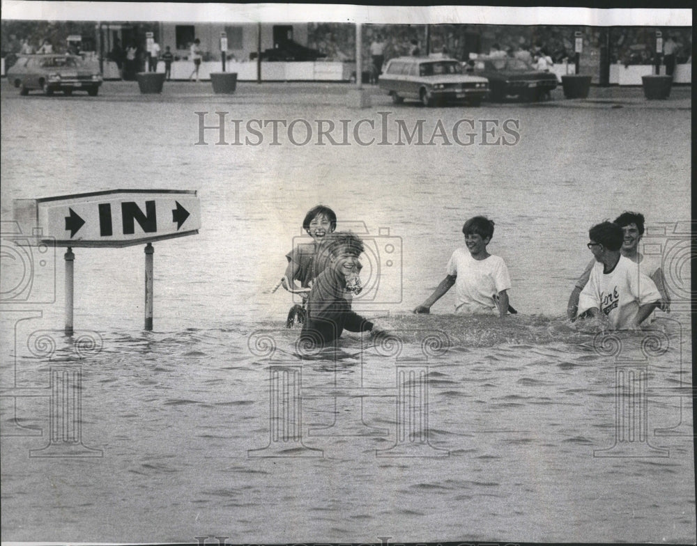 1972 flooded Korvette shopping center  - Historic Images