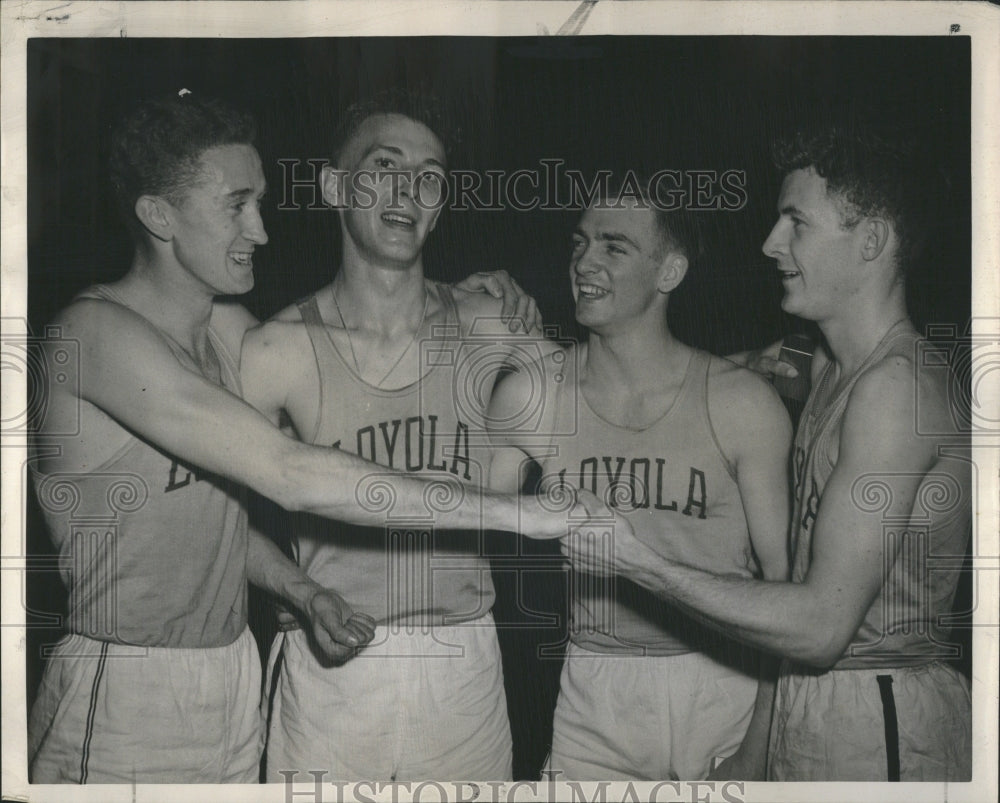 1949 Members of the Loyola track team - Historic Images