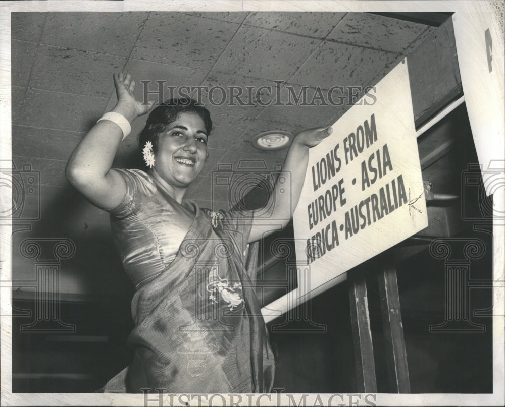 1958 Lion's club delegate from India - Historic Images