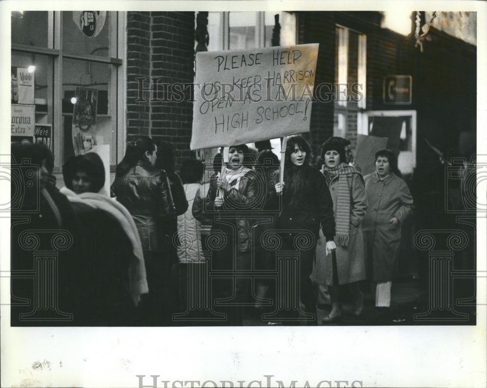 1983 Harrison High School Closing Protest - Historic Images