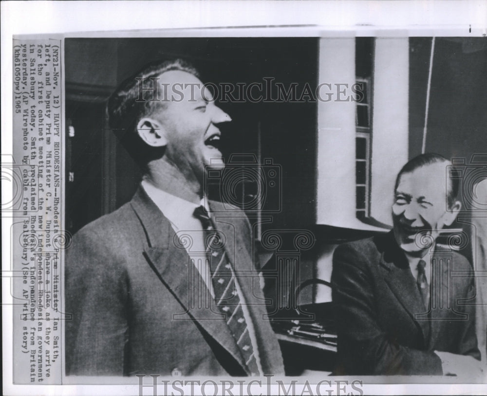 1965 Ian Smith Minister C.W Dupont Britain - Historic Images