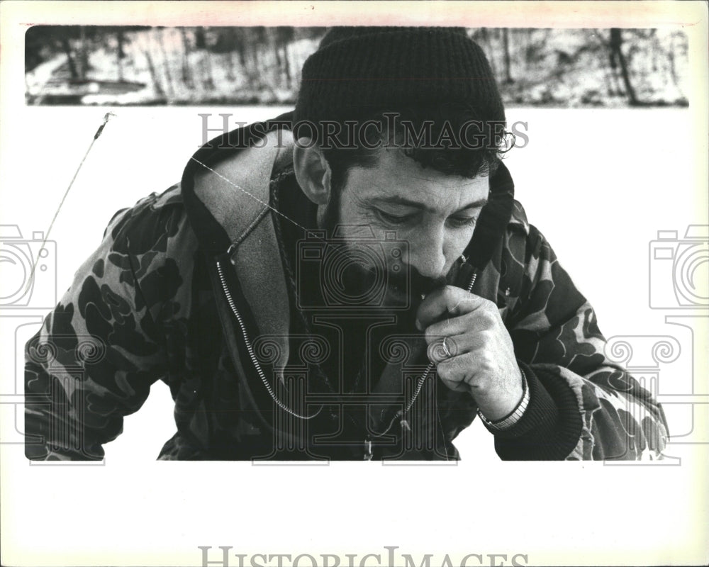1979 Dale Smith Ice Fishing Midland - Historic Images