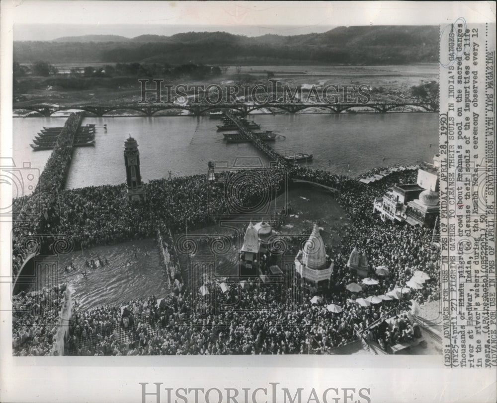 1950 Ganges Hardwar India - Historic Images