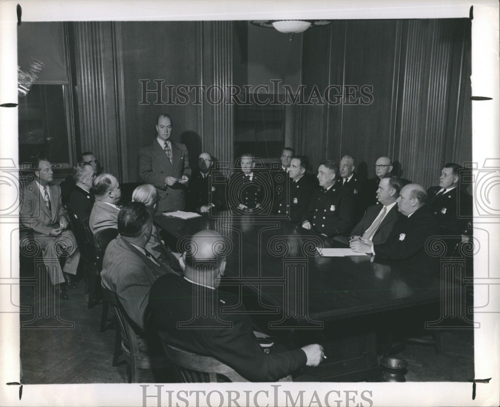 1952 Leonard Commissioner's Weekly Meeting - Historic Images