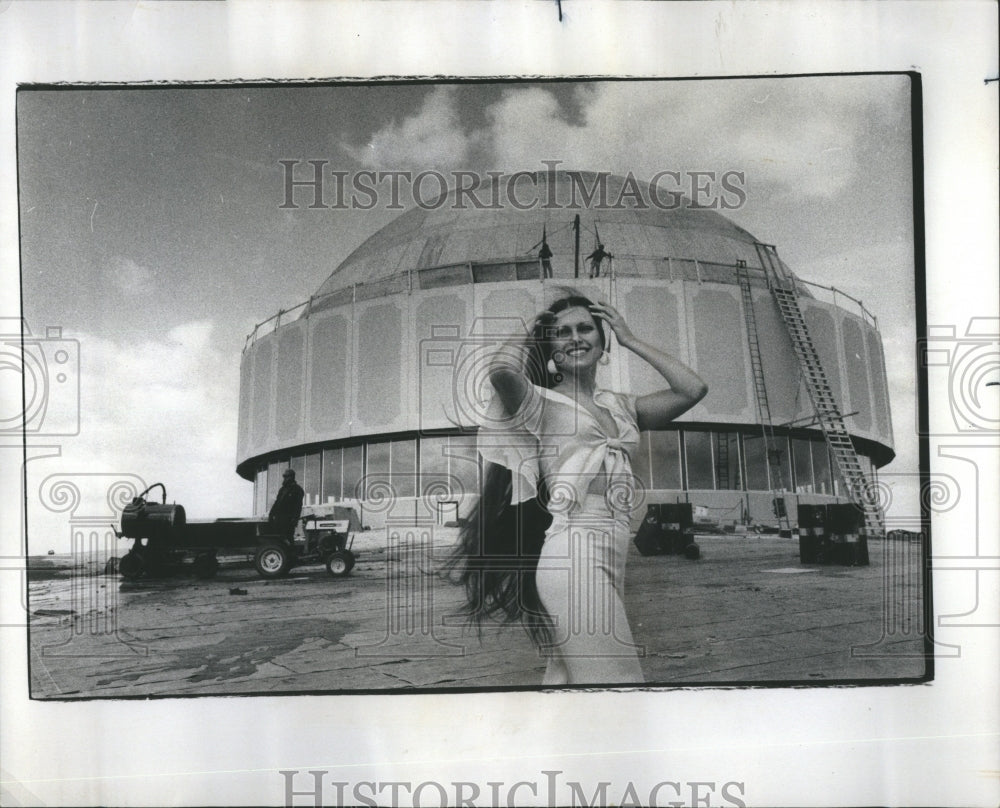 1975 Model Promotes Park Dome - Historic Images
