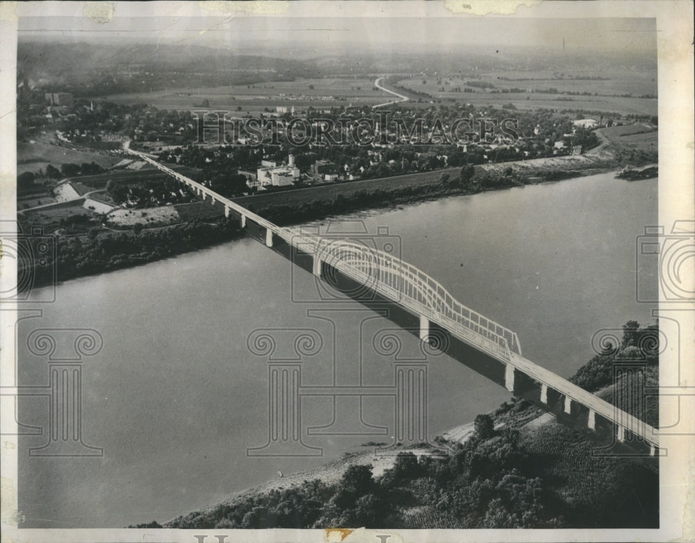 Ohio River Lawrenceburg IN Aerial View - Historic Images