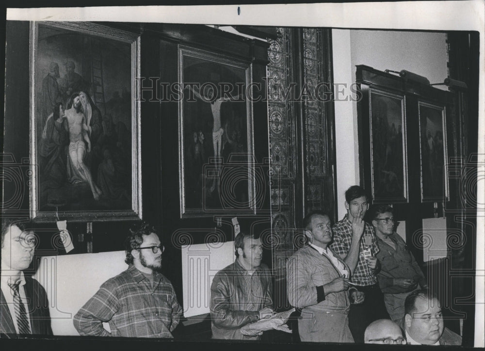 1970 Bidders Line Wall Old St. Mary Church - Historic Images