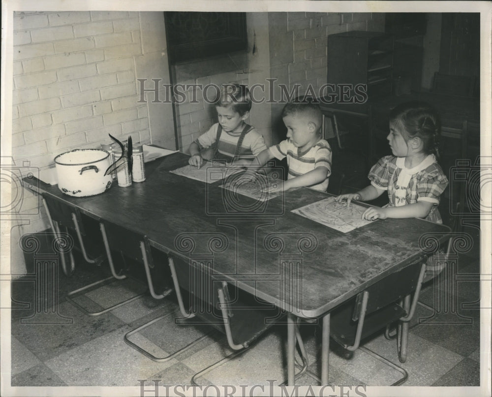 1951 Children at St. George Nursery School - Historic Images