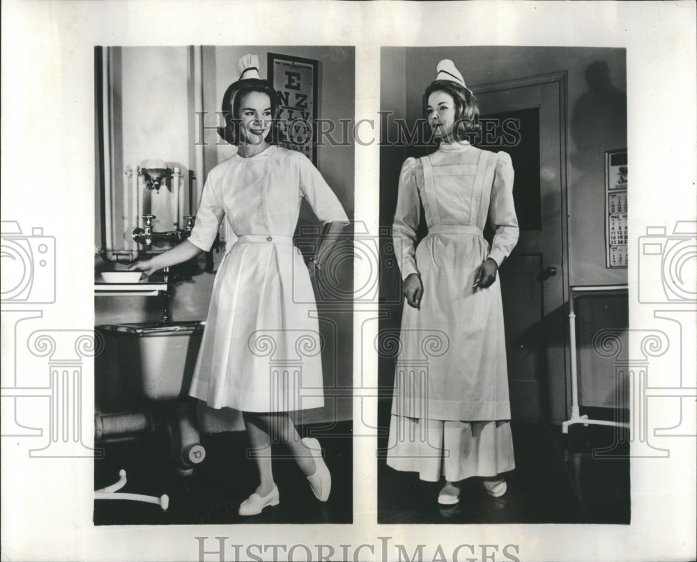 1963 Nursing Uniforms Change with Times - Historic Images
