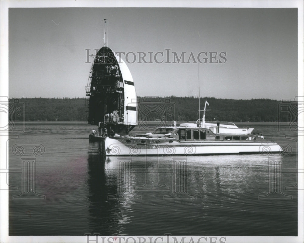 1965 Press Photo Flip Ship Oceanography US Navy - Historic Images