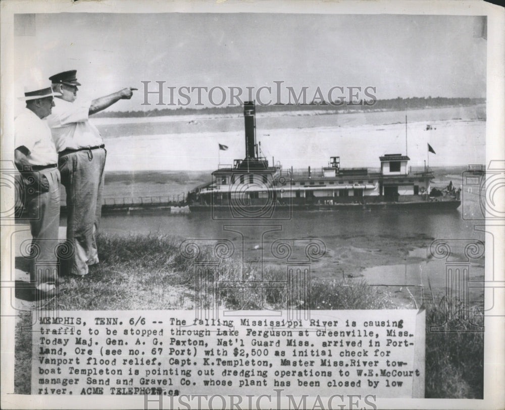 1948 Mississippi River W.E McCourt &amp; Temple - Historic Images