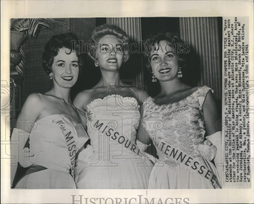 1961  Contestant for Miss America Pageant. - Historic Images