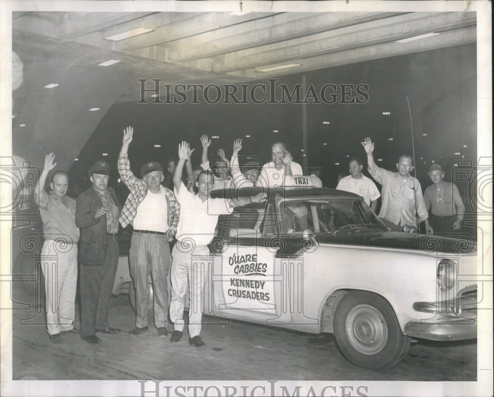 1962 Independent suburban cab owners strike - Historic Images