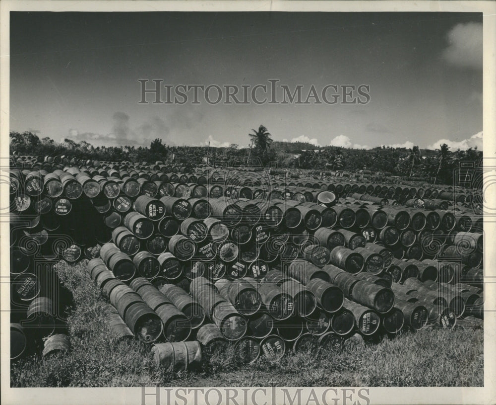 1945 Oil Drum Farm US Coast Guard - Historic Images