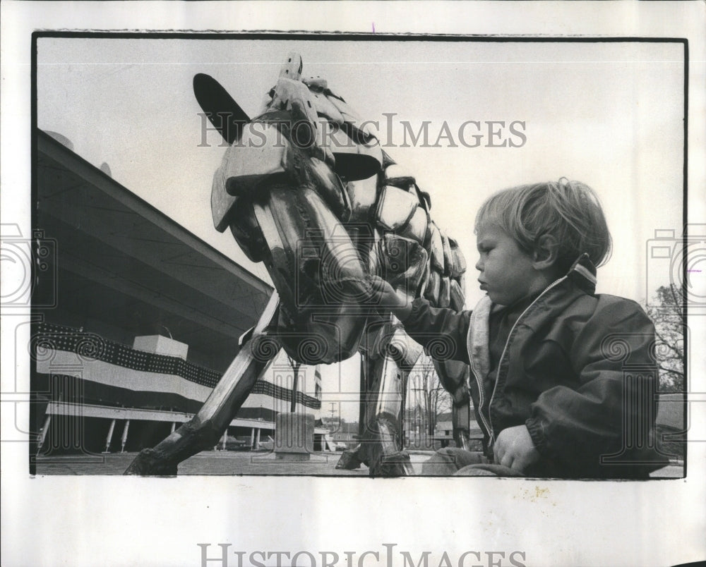 1975 Brendan O&#39;Mara Bumper Horse Ogden Mall - Historic Images