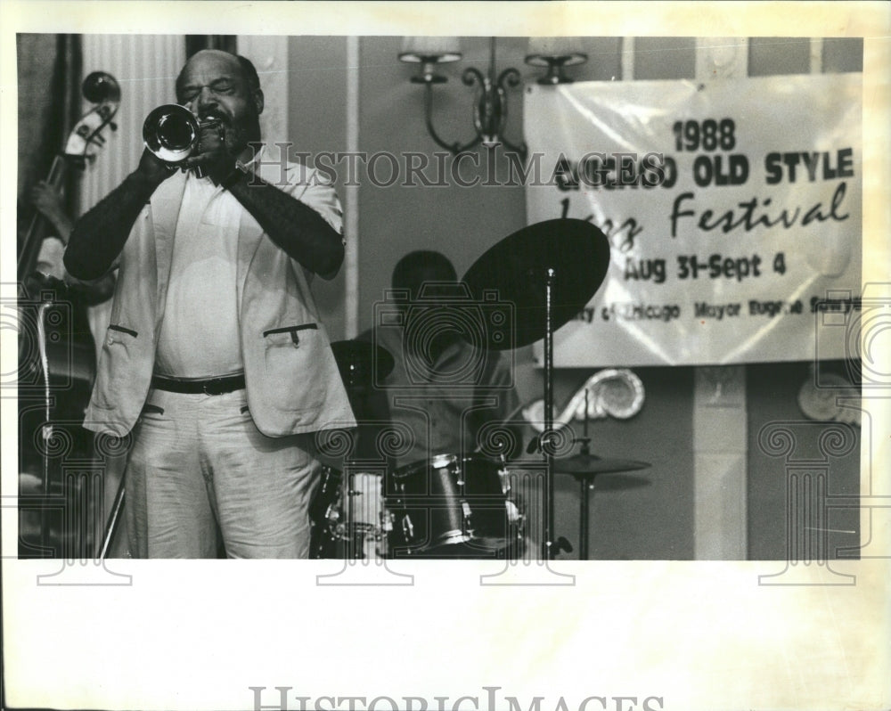 1988 Chicago Old style Jazz Festival. - Historic Images