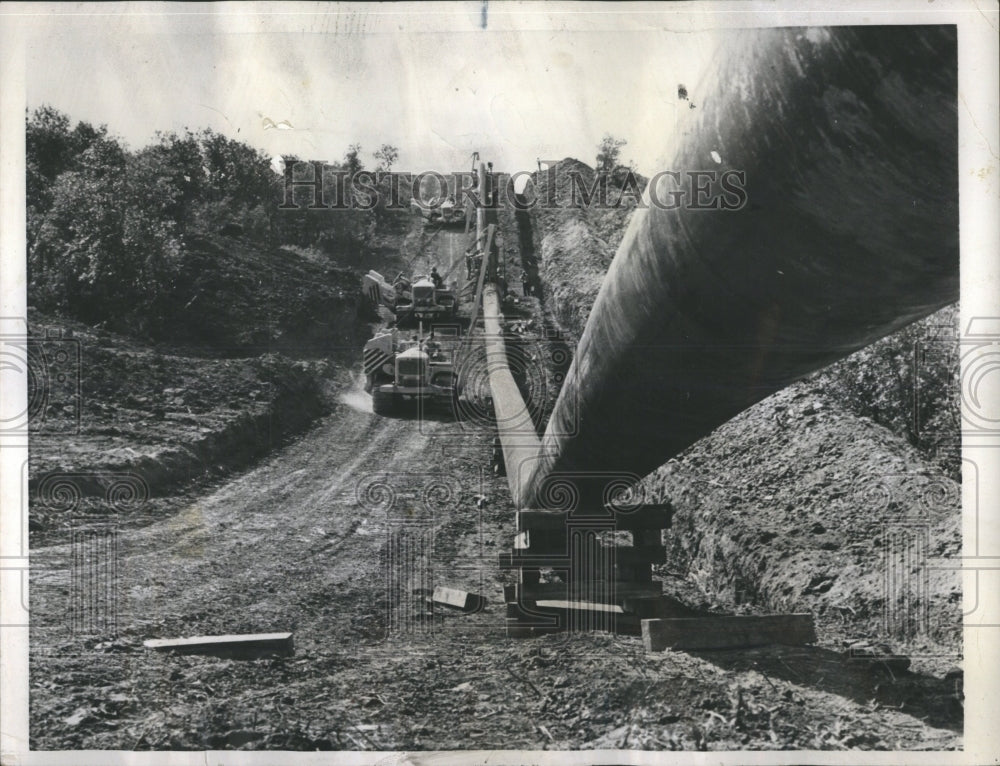 1956 Press Photo Trans Canada Pipe Lines Saskatchewan - Historic Images