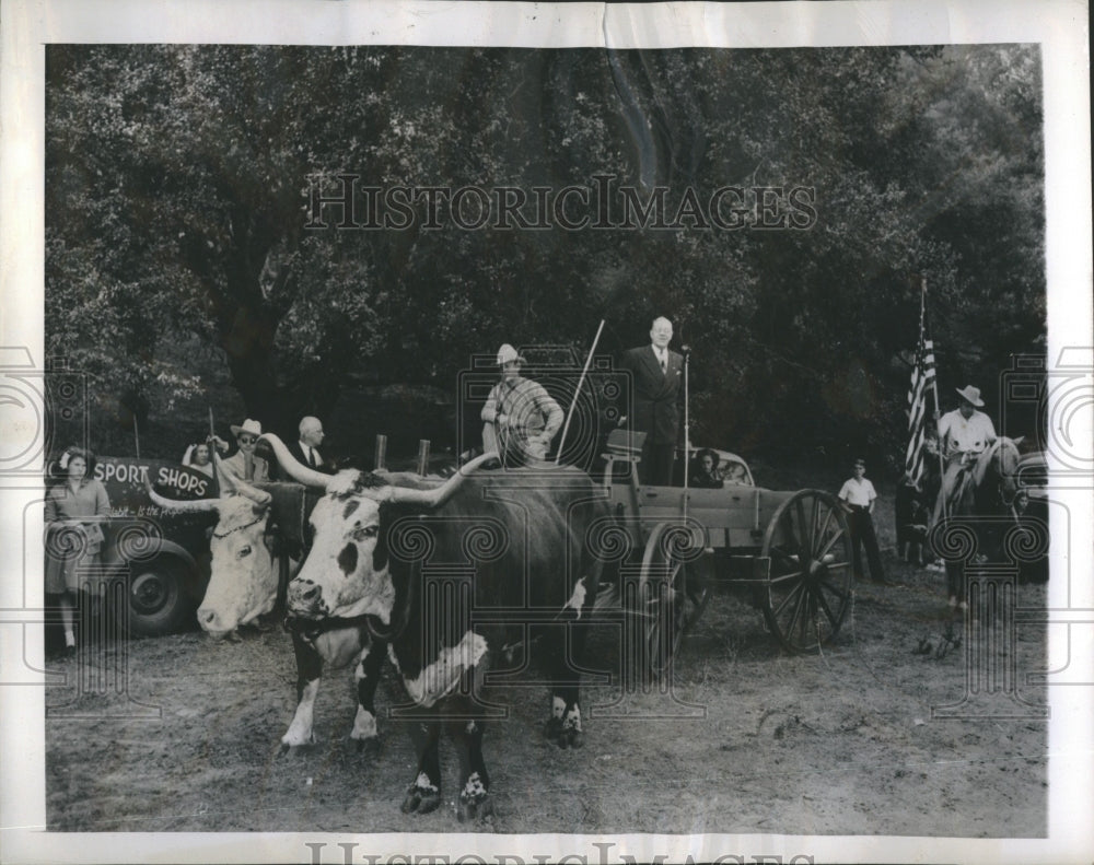 1945 Ox Cart Stewart Maclennan Heard A Serm - Historic Images