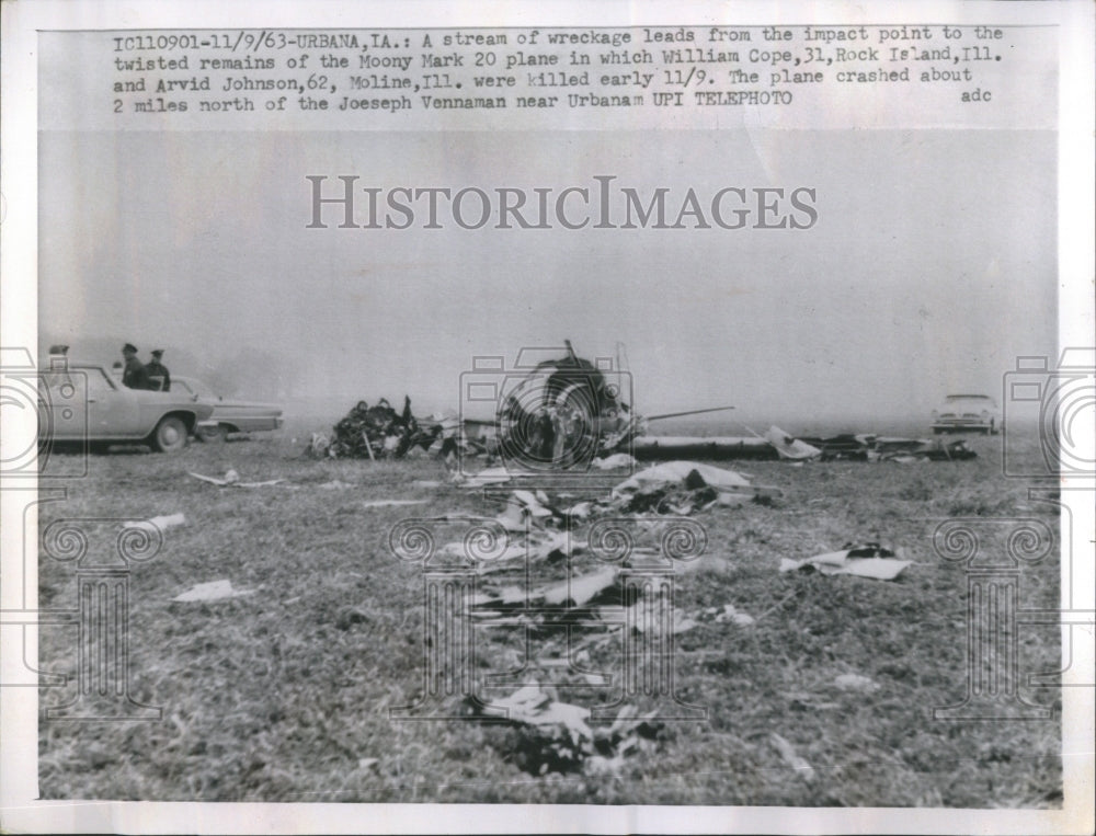1963 Moony Mark 20 Plane Crash Wreckage - Historic Images