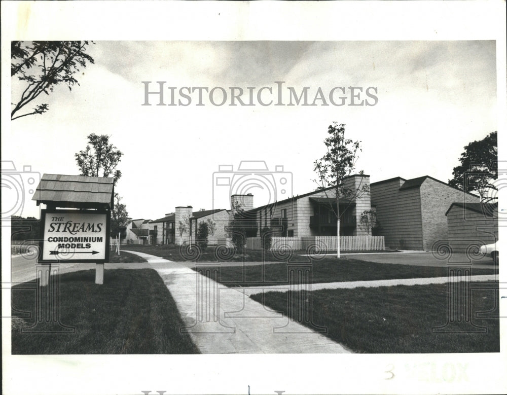 1974 Streams Condominium Wheaton Sign Open - Historic Images