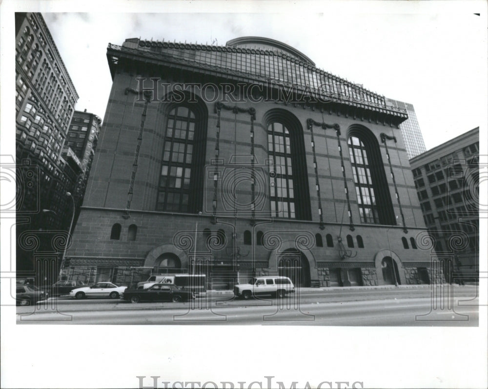 1991 Harold Washington Library Cars Trucks - Historic Images